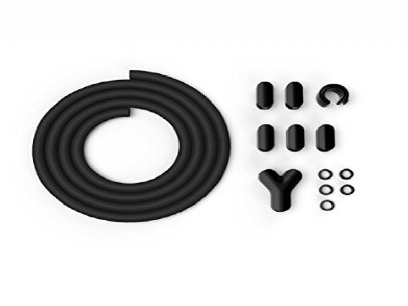 Bluelounge Soba Cable Director, Black - 3m Zip-Up Tube Bundles up to 3 Cables Behind Desks & TVs