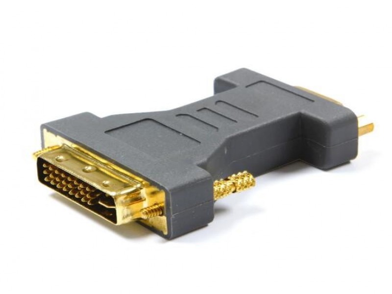 DVI Male to VGA Female Adapter - 24K Gold-Plated for Laptop, Projector & Monitor