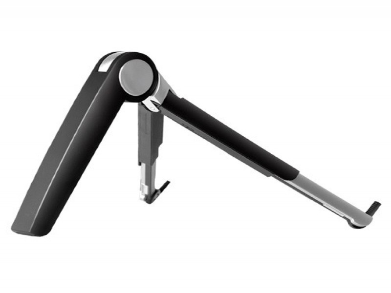 Desktop Tablet & Smartphone Holder, Black - Solid Stand for Viewing & Typing