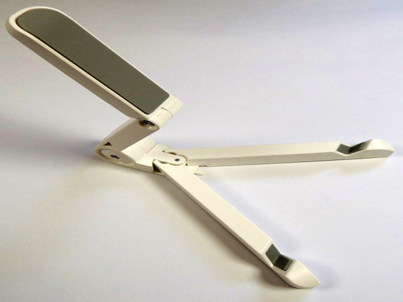 Lasa Desktop Tablet & Phone Holder, White - Stand for Indoor Viewing & Typing