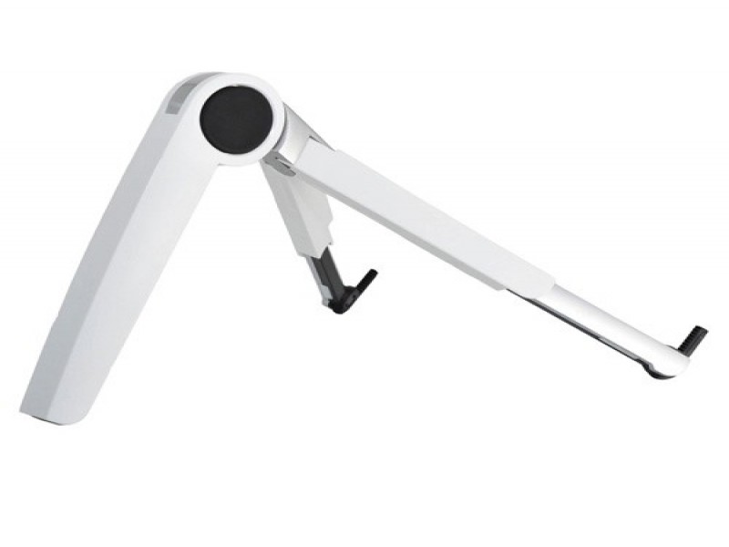 Desktop Tablet & Smartphone Holder, White - Solid Stand for Viewing & Typing