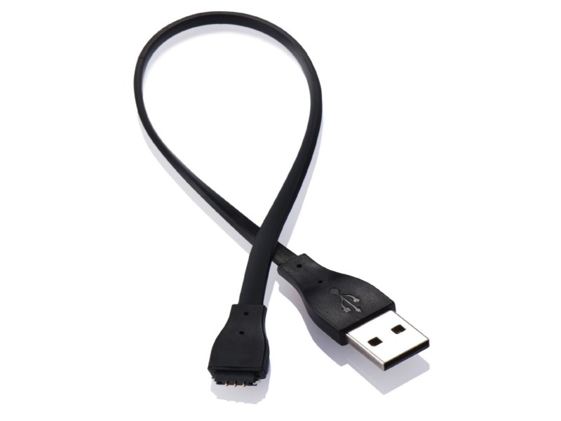 USB Charging Cable for Fitbit Force & Charge, Black - 8-Inch Replacement Charger