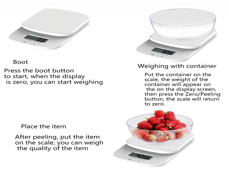 Lasa Digital Kitchen Scale, 2kg x 0.1g - High-Precision with Tare & LCD Display