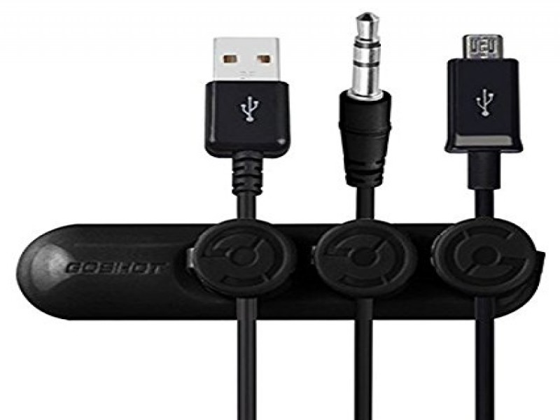 Magnetic Desktop Cable Clips, Black - 3M Adhesive Base, Easy-Release Cord Management