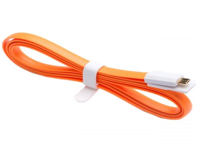 Vojo Long Micro USB Charging & Data Cable, Orange - Magnetic Fold-Flat Design