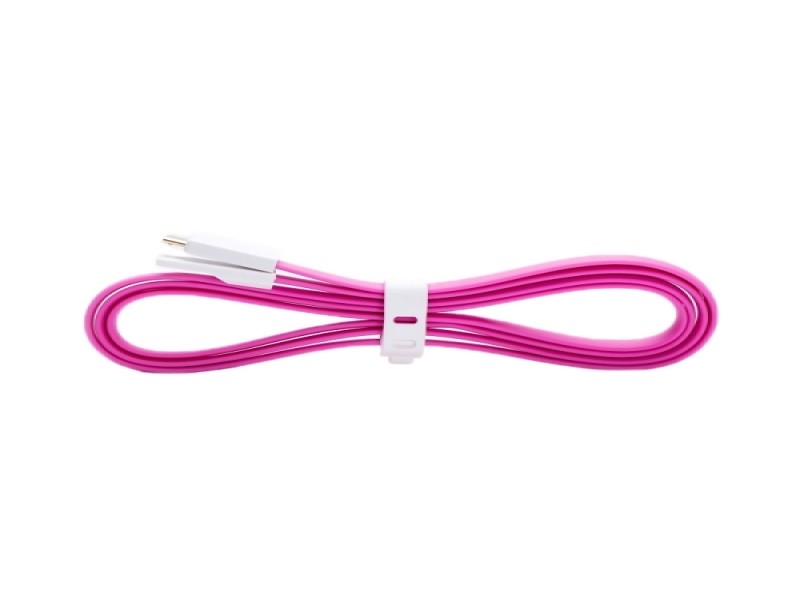 Vojo Long Micro USB Charging & Data Cable, Pink - Magnetic Fold-Flat Design