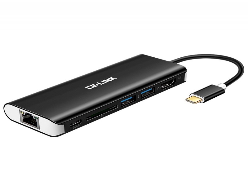 USB-C 3.1 Multiport Adapter - HDMI, USB 3.0, RJ45, SD & USB-C Charging, Thunderbolt 3