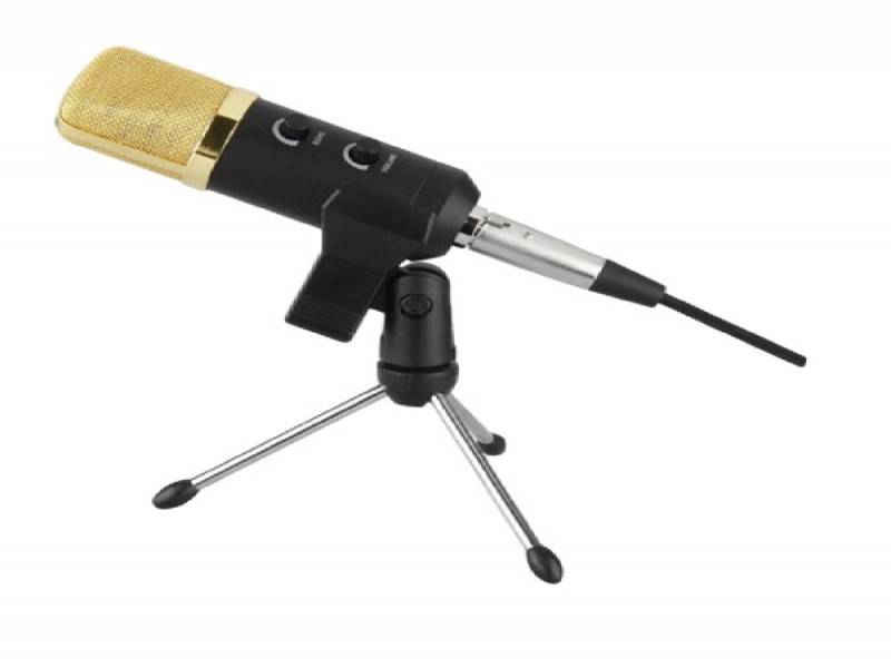 USB Condenser Microphone with Tripod Stand for PC, Mac & Windows - Plug and Play for Gaming & Podcas