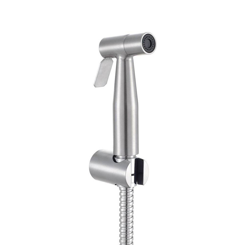304 Stainless Steel Toilet Bidet Sprayer Kit - Complete Set with Hose, T-Valve & Holder