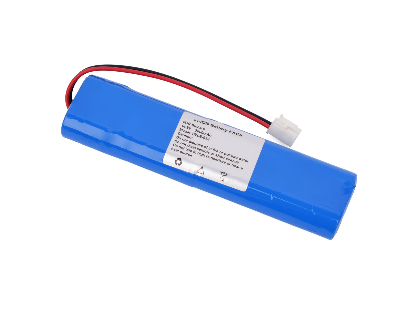 Replacement ECG Battery for Biocare ECG-1215, Blue - 14.8V 2600mAh Li-ion