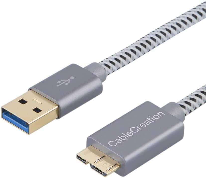 CE-LINK USB 3.0 Type-A to Micro-B Cable, 1m - 5Gbps for External Hard Drives