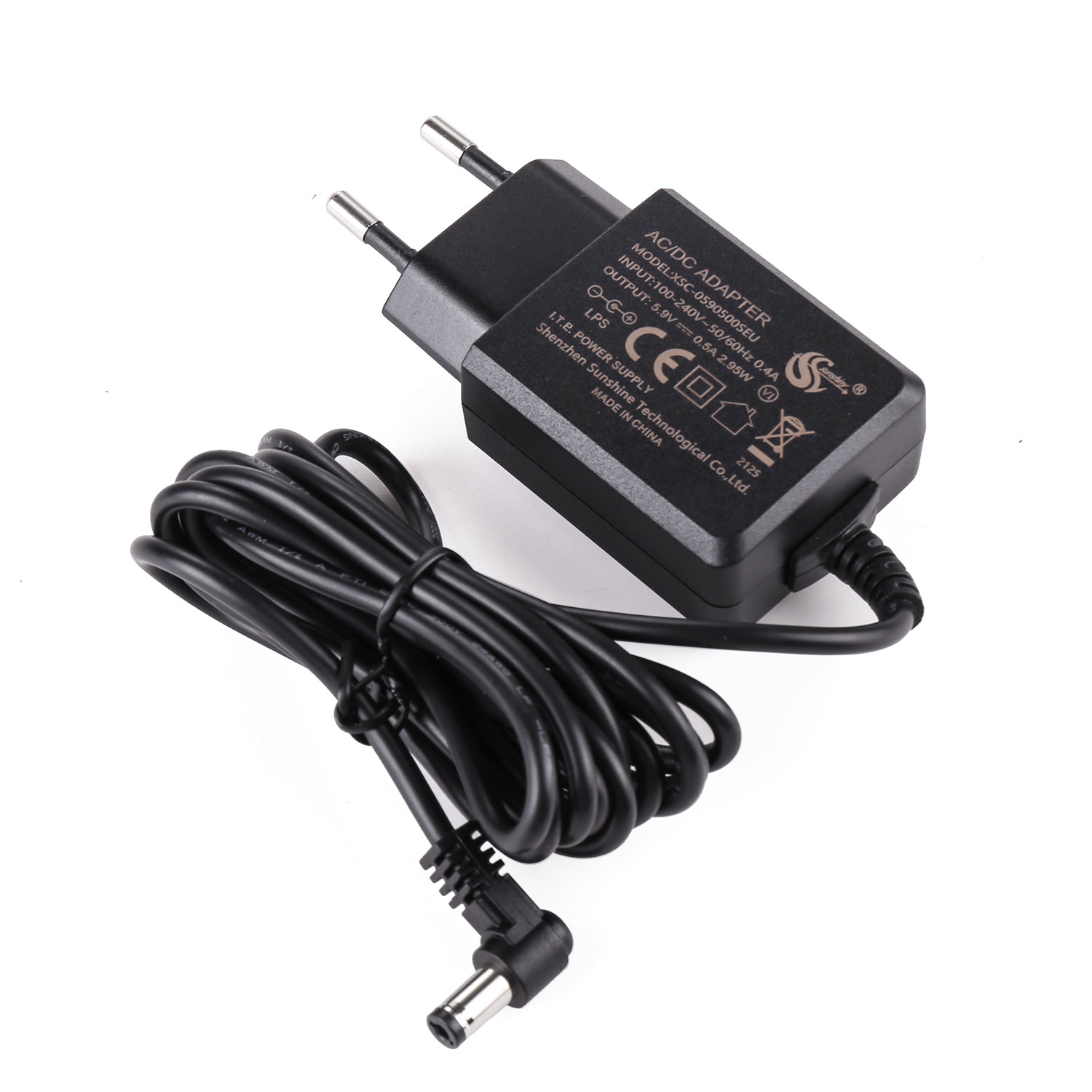 AC Power Adapter for Sensor Dustbins - 175cm Cord, Replaces Batteries