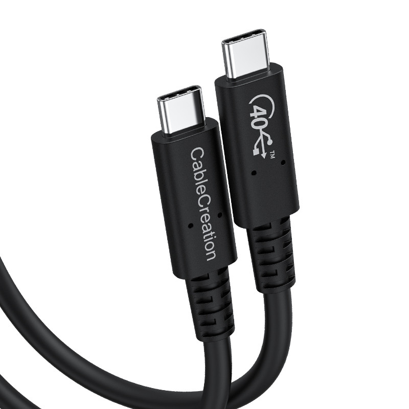 USB4 Cable, 80cm - 40Gbps, Single 8K 30Hz or Dual 4K 60Hz, Thunderbolt 3 Compatible