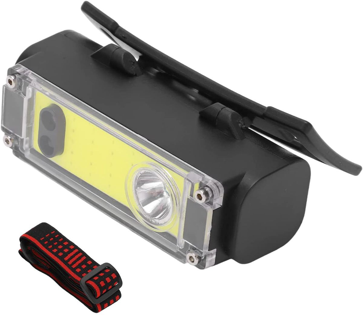 Rechargeable LED Headlamp with 3400mAh Cell - 6 Modes with Red Light, USB-C Charging