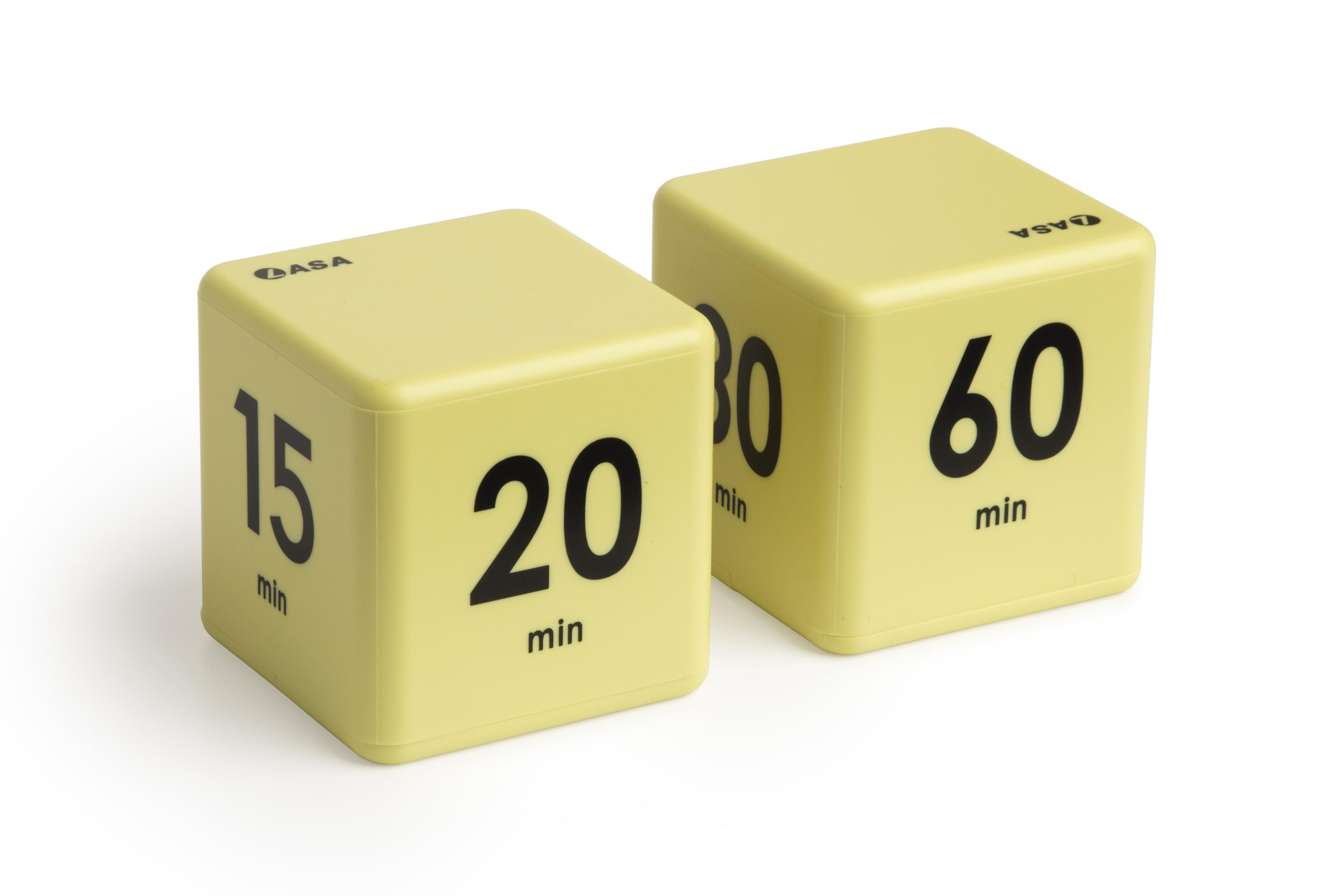 2-Pack Flip Cube Timer - 15/20/30/60 Minute Countdown for Focus & Study