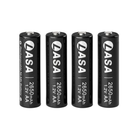 AA Rechargeable Ni-MH Batteries, 2650mAh - 4 Pack