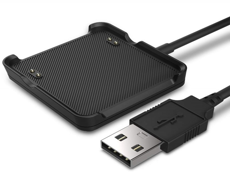 USB Charging Cradle for Garmin Vivoactive, 1m - Clip Charger with Data Sync
