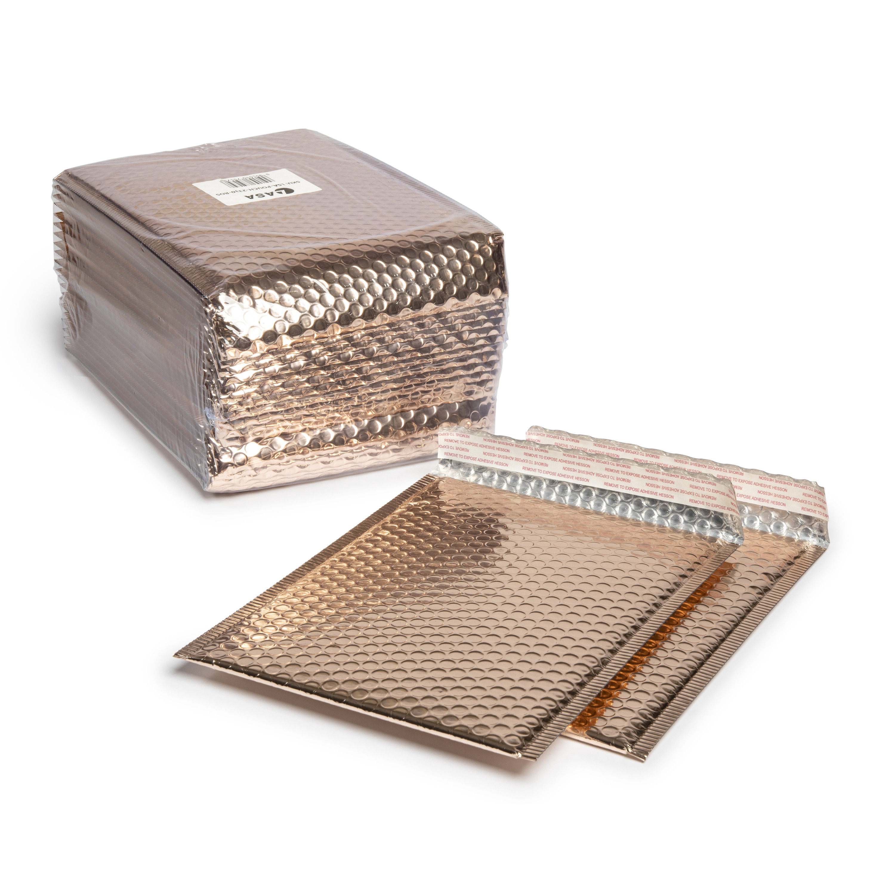 Rose Gold Bubble Mailers, 25-Pack - 23 x 30cm Padded Envelopes for Safe Shipping