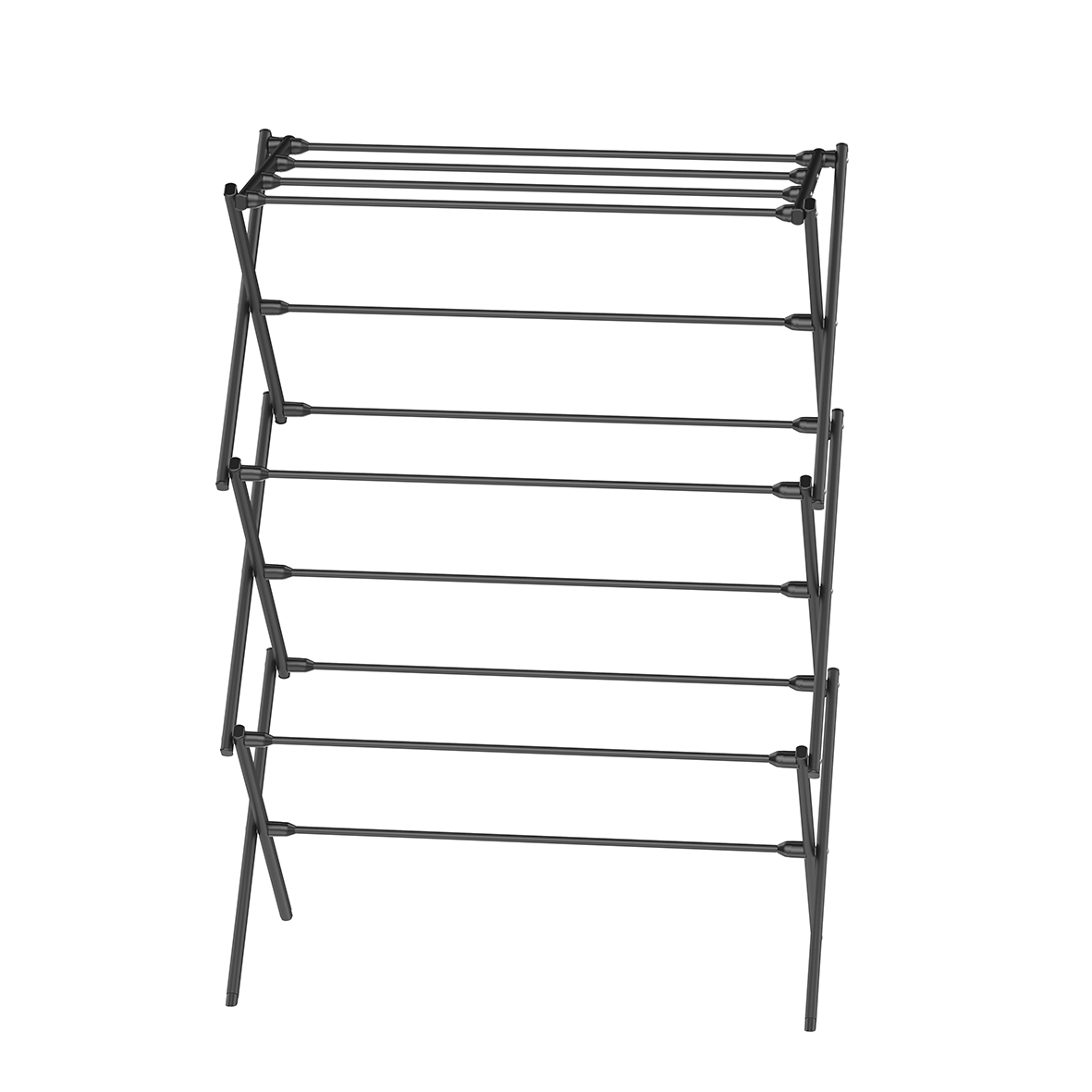 Compact Foldable Drying Rack - Slim Portable Steel Airer, UV-Resistant Fittings