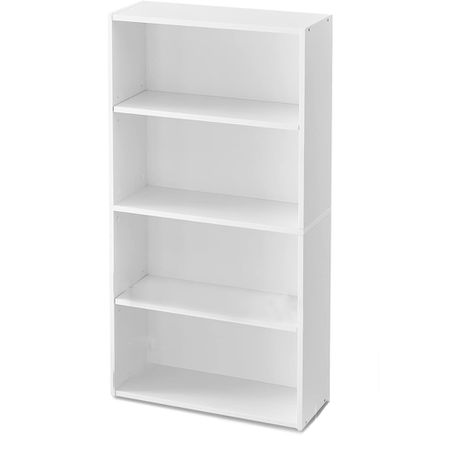 Lazava 4-Tier Bookcase - Compact Wooden Storage for Bedroom, Lounge & Home Office