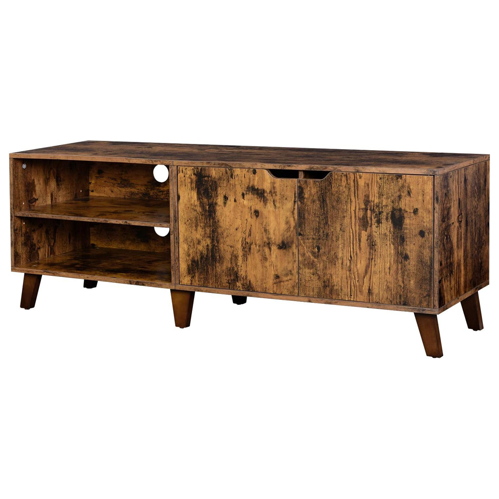 TV Stand with Open and Enclosed Storage