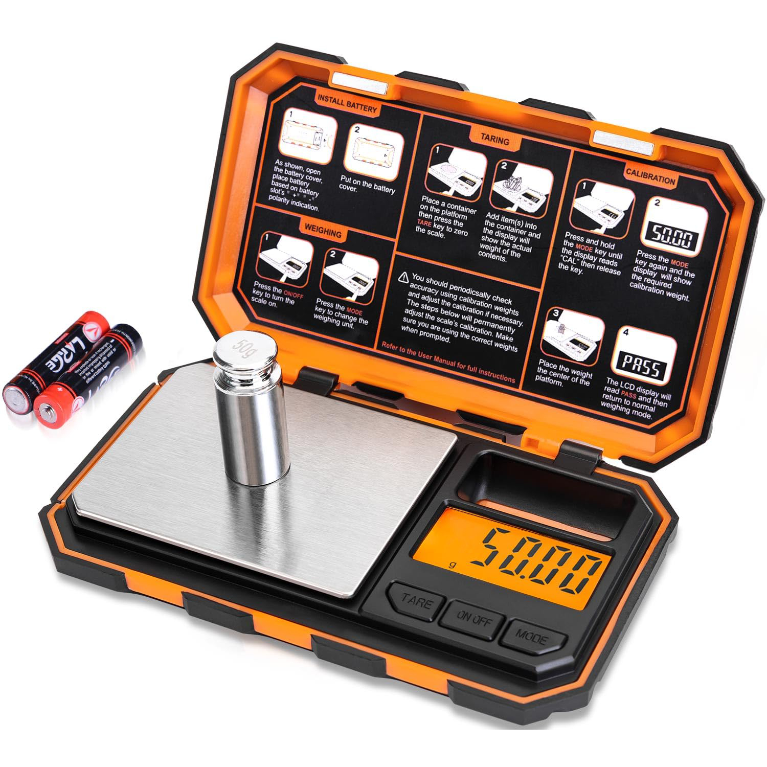Digital Pocket Scale with Hinged Case - Kitchen and Hobby Use