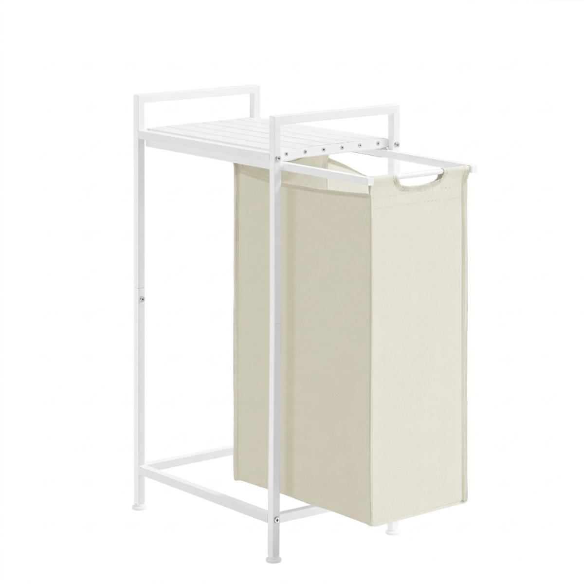 Lazava 47L Pull-Out Laundry Hamper - Removable Bag, Steel Frame & Top Shelf