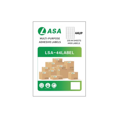 FBA Labels, 44 per A4 Sheet, 100 Sheets - 4400 Stickers Compatible with Amazon