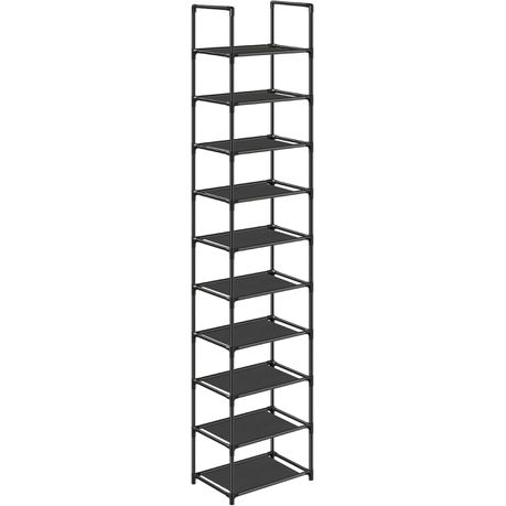 10-Tier Metal Shoe Rack, 173cm Tall - Free-Standing Storage for Entryway