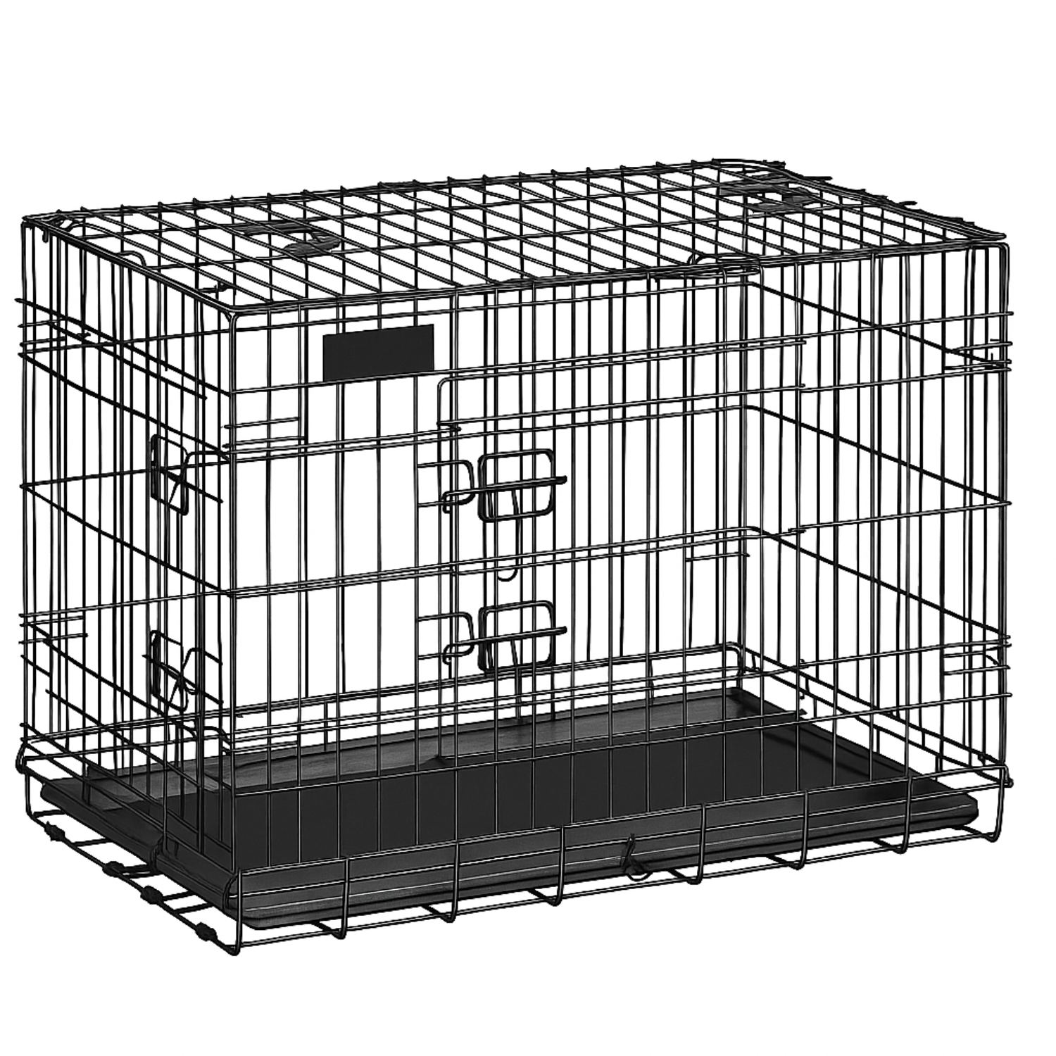 Foldable Double-Door Pet Crate, 136cm - Secure & Portable for Energetic Breeds