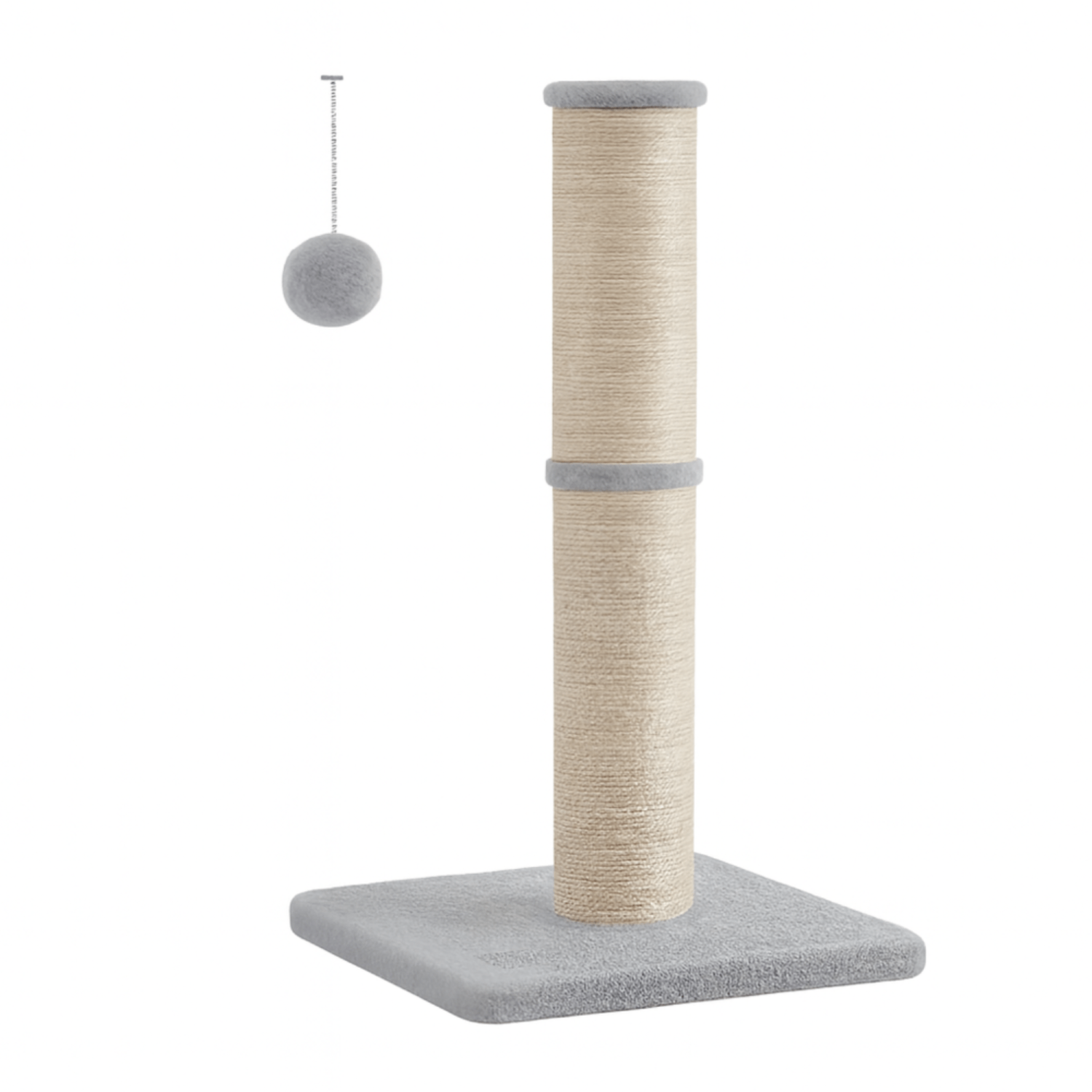 Cat Scratching Post Tower with 13cm Sisal Post, Plush Ball & Bell - for Medium & Large Cats