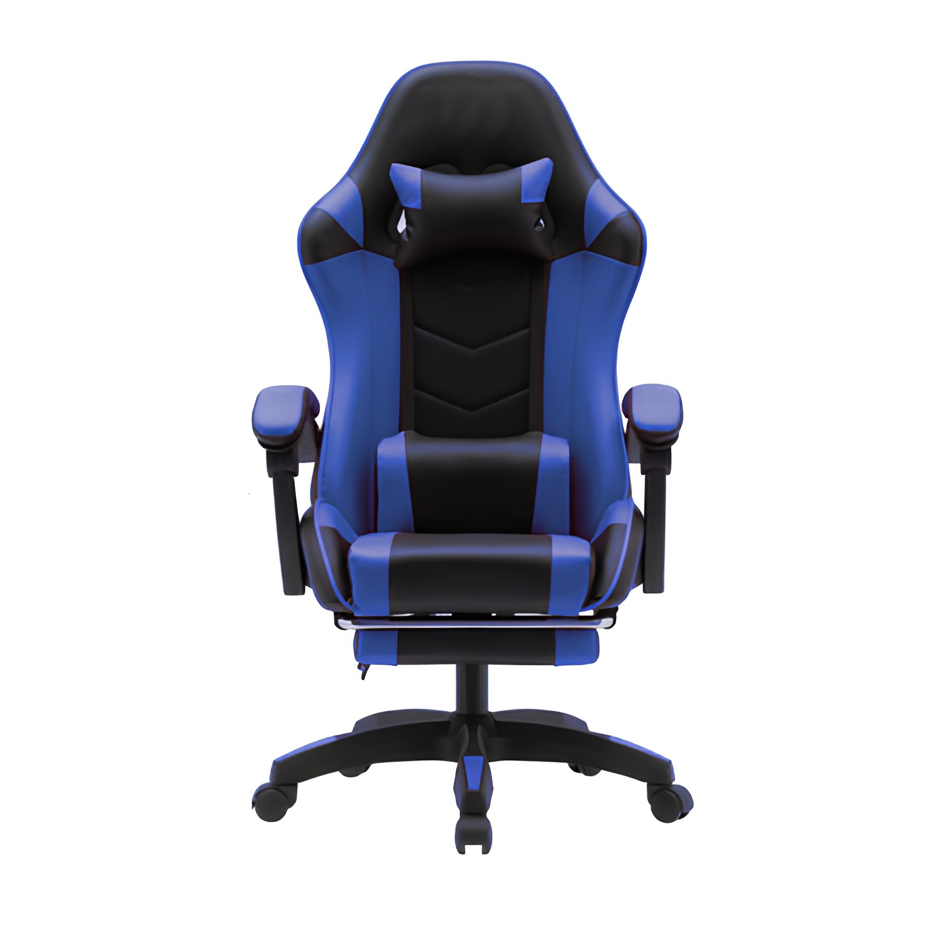 Lasa reclining gaming chair - adjustable high back, footrest & padded seat