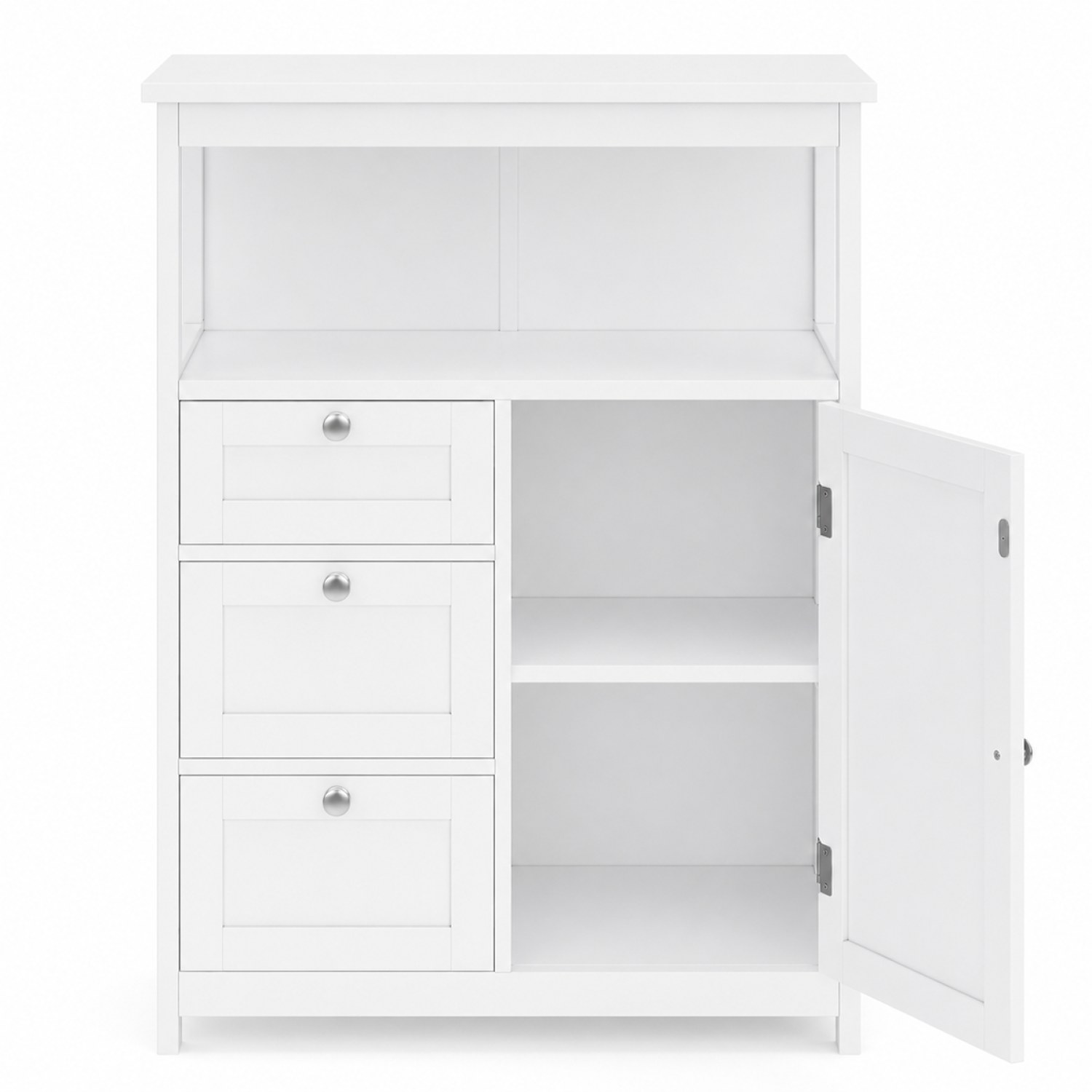 Lazava Bathroom Storage Cabinet, White - 3 Drawers, Adjustable Shelf for Toiletries