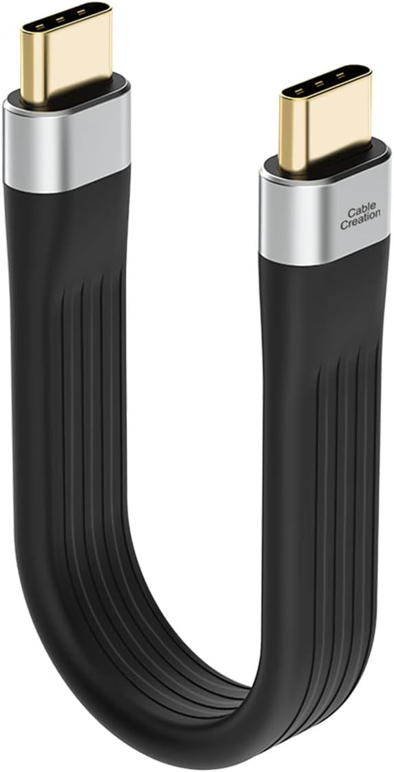 CableCreation Ultra-Flexible Flat USB-C to USB-C Cable - 60W Fast Charging & Data