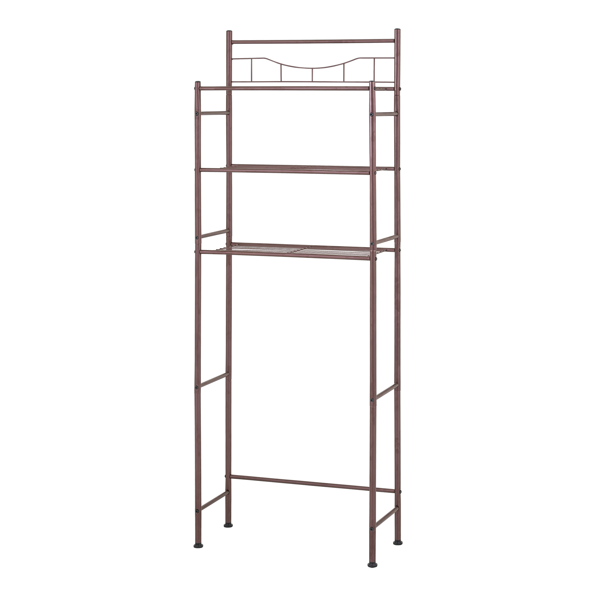 3-Tier Bathroom Storage Rack - Compact Wire Shelves for Toiletries & Towels