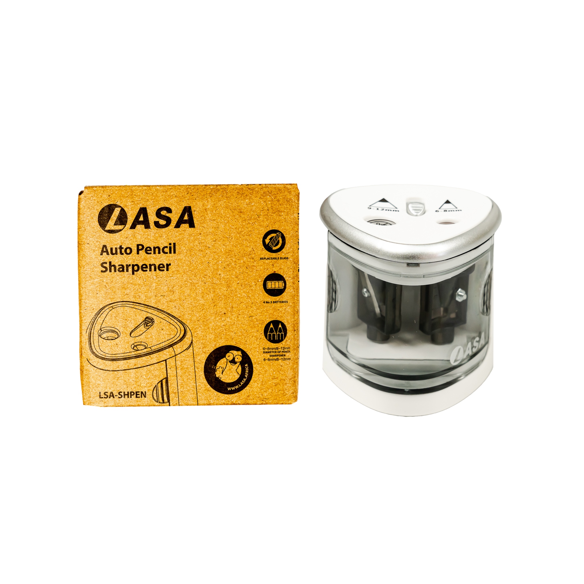 Electric Automatic Pencil Sharpener - Two Pencil Holes