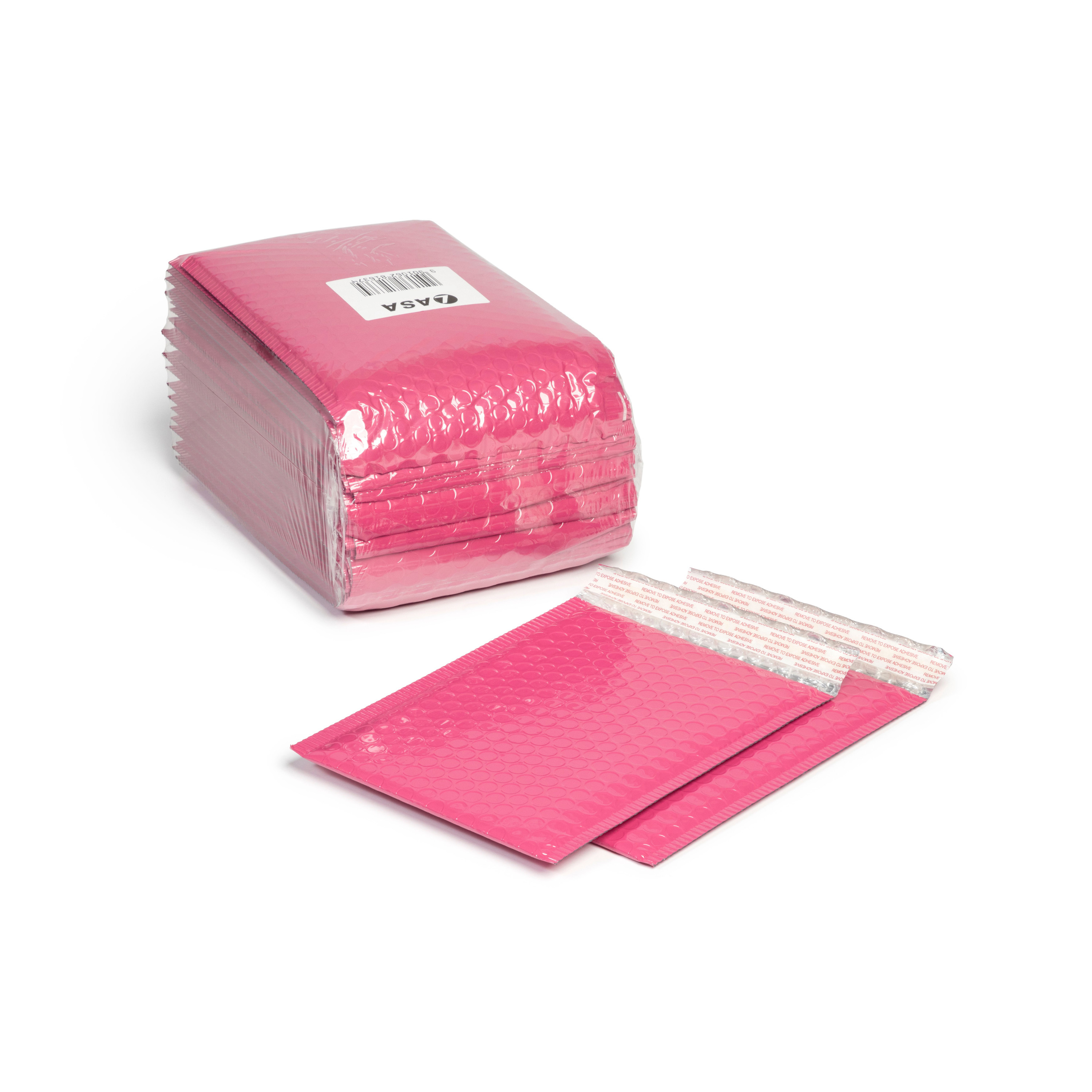 Pink Bubble Mailers, 25-Pack - 15 x 18cm Padded Envelopes for Safe Shipping