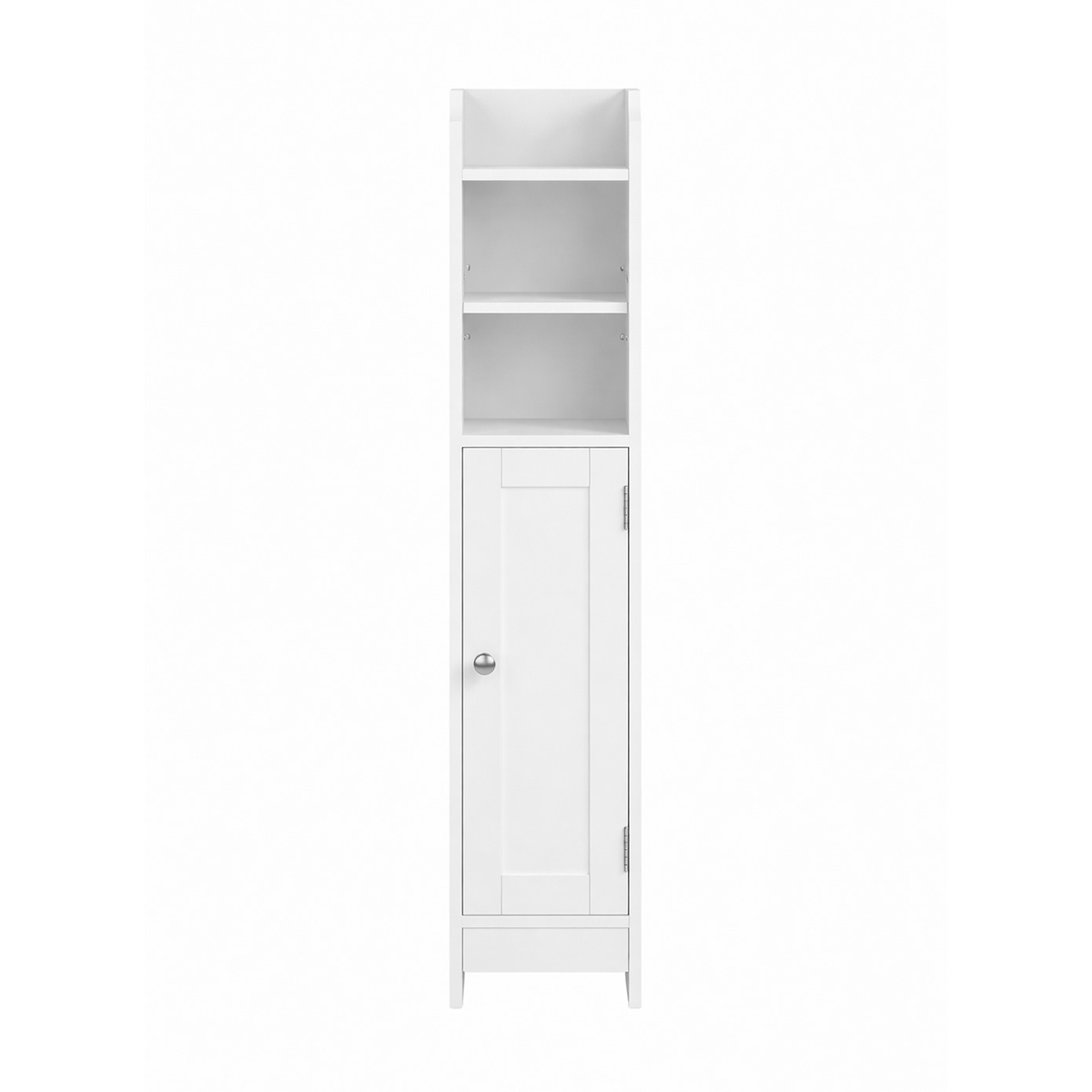 Lazava Small Corner Storage Cabinet with Door & Adjustable Shelves, Cloud White - for Bathroom & Hallway