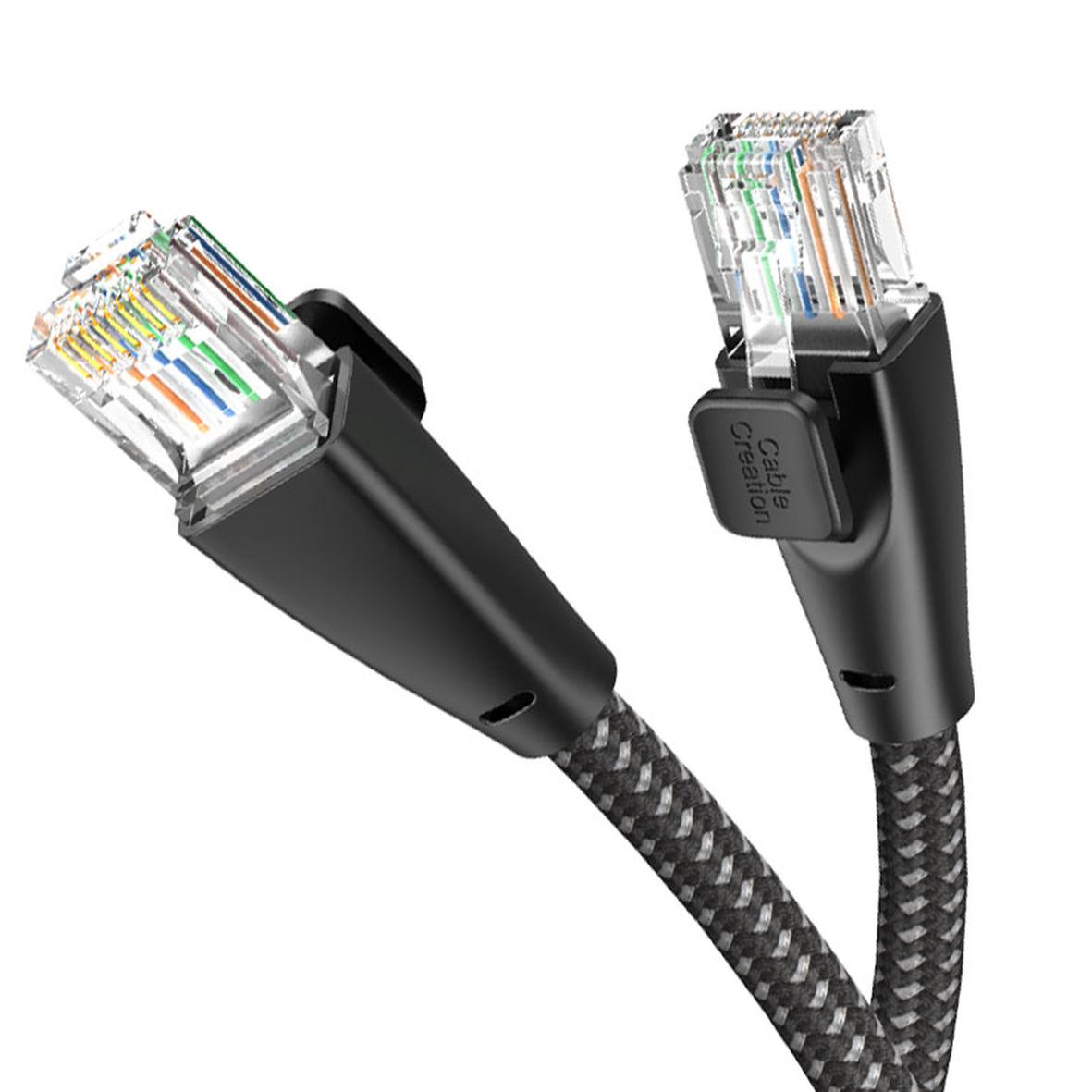 CE-LINK Cat6 Braided Ethernet Cable, 1m - Gigabit RJ45 LAN Cord with Gold-Plated Connectors