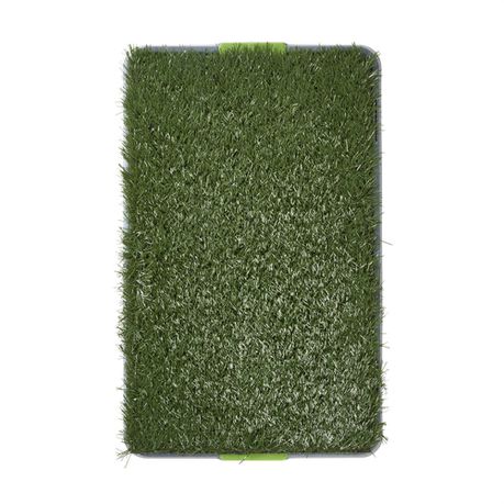 Lasa Indoor Grass Potty Mat for Dogs, 68 x 43cm - Artificial Turf Training Pad with Tray