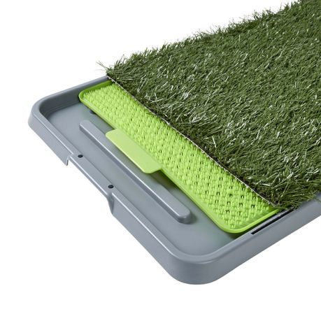 Lasa Indoor Grass Potty Mat for Dogs, 68 x 43cm - Artificial Turf Training Pad with Tray