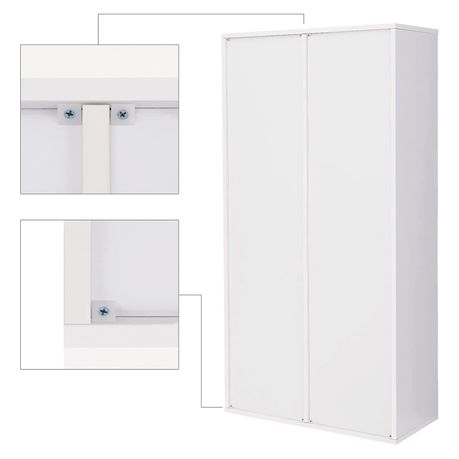 Lazava 8-Shelf Cube Bookcase, White - Wooden Storage & Room Divider for Home & Office