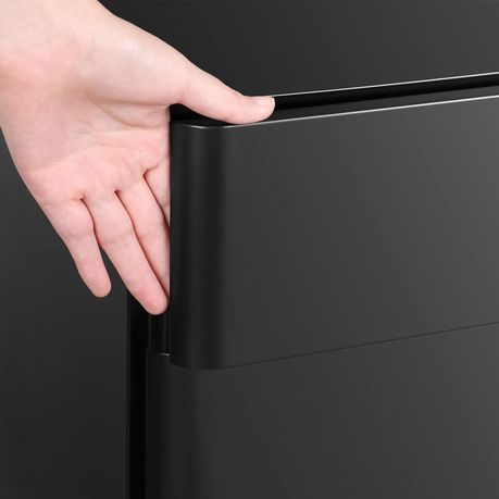 Lazava Rolling File Cabinet, Black - 3-Drawer Lockable Unit for Home Office