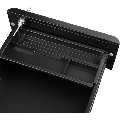 Lazava Rolling File Cabinet, Black - 3-Drawer Lockable Unit for Home Office