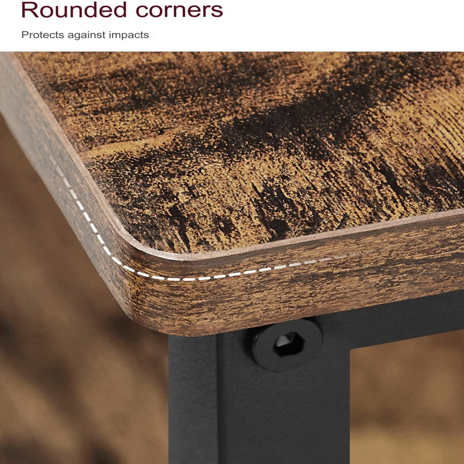 Lazava Rustic 3-Tier Kitchen Island Table - Wood & Metal Prep Counter with Storage