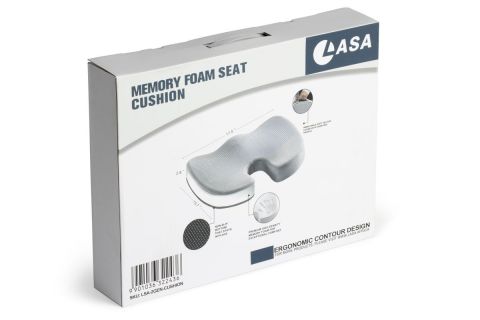 Non-Slip Gel Memory Foam Seat Cushion - Dual-Layer Pad for Office, Car & Dining Chairs